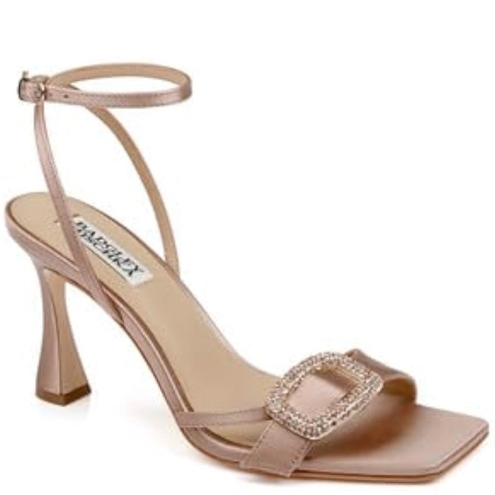 New Badgley Mischka Judith Satin Heels Size 9